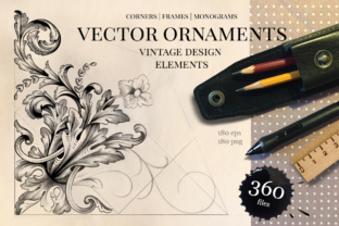 180 Decorative Ornaments for Creative Projects and Design Work