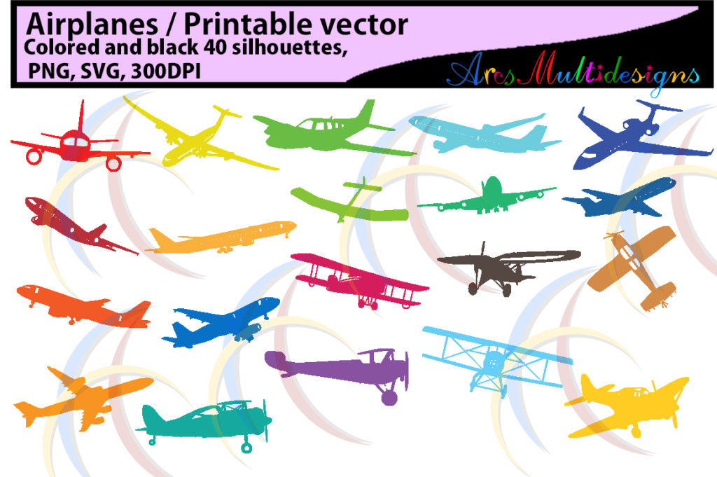 Airplane Silhouettes for Creative and Professional Use