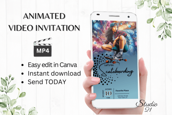 Animated Skateboarding Invitation: A Modern Way to Invite Guests with Style