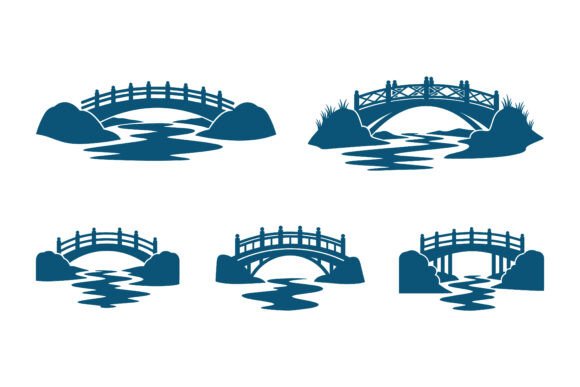 Arch Bridge in Summer Park Vector Design: A Versatile Graphic for Contemporary Creatives