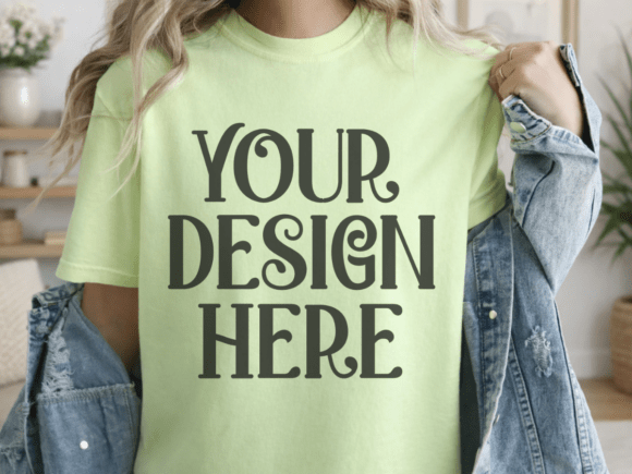 Bring Your Product to Life with the Comfort Colors CC1717 Neon Lemon Mockup