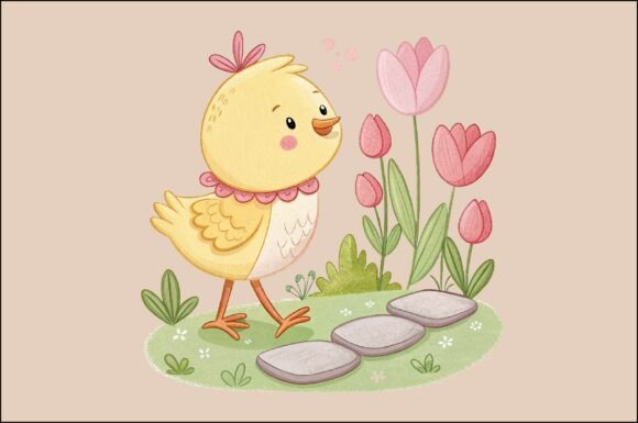 Chick and Flower Ester Design PNG: A Versatile Resource for Creative Projects