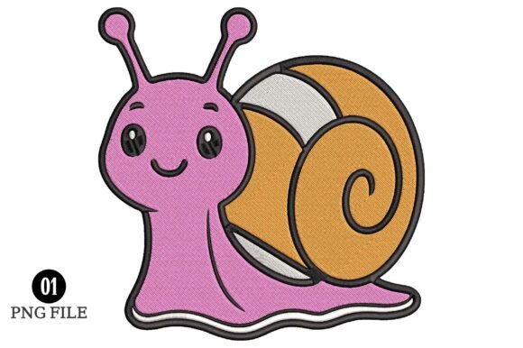 Cute Snail Embroidery Design: Add Whimsy to Your Projects