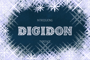 Digidon: A Clean Typeface with Decorative Patterns