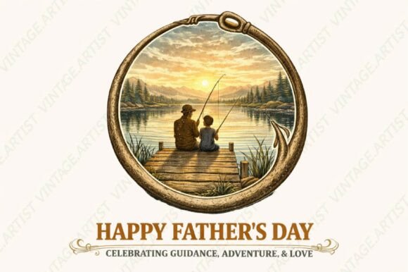 Father and Son Fishing Sublimation PNG: A Versatile Design for Creative Projects