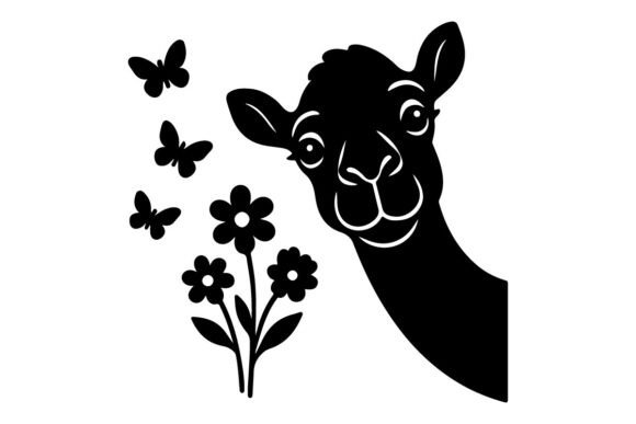 Free Peeking Camel SVG Clipart Vector