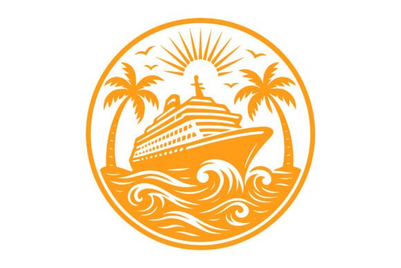 Free Tropical Cruise Ship Ocean Vector