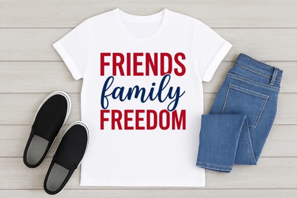 Friends Family Freedom USA PNG: A Patriotic Design for Modern Celebrations