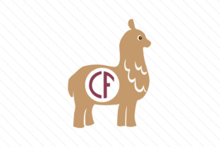 Llama Monogram Frame – A Cute and Versatile Decorative Element for Creative Projects