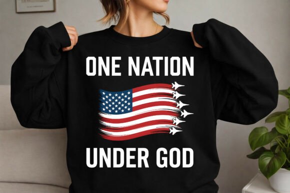 One Nation Jet Flag USA Freedom Day PNG