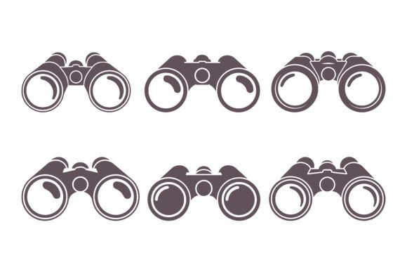 Optical Binocular Silhouettes Vector: A Versatile Design Asset