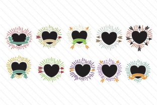 Set with 20 Decorative Hearts: A Versatile Design Asset for Creative and Professional Use