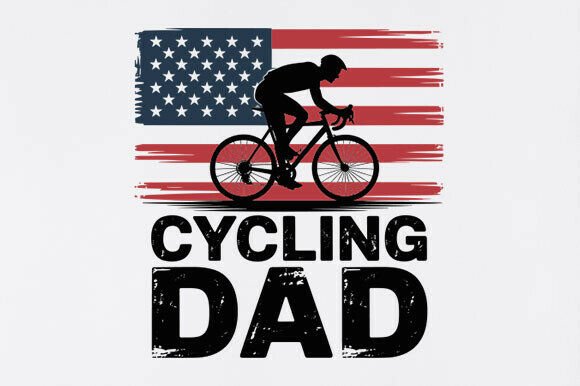 Vintage Cycling Dad, Cycling Clipart Cyc