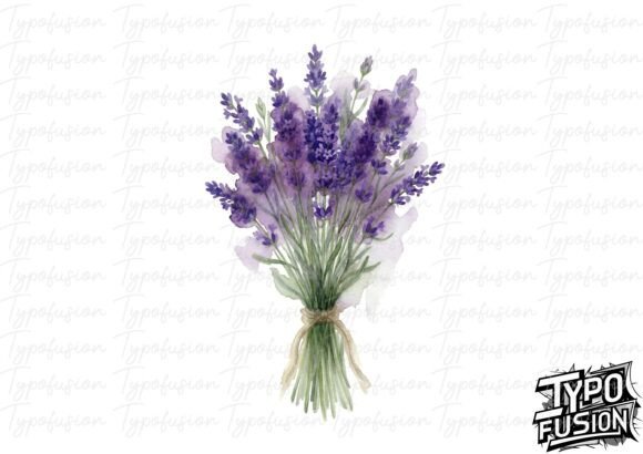 Violet Watercolor Clipart