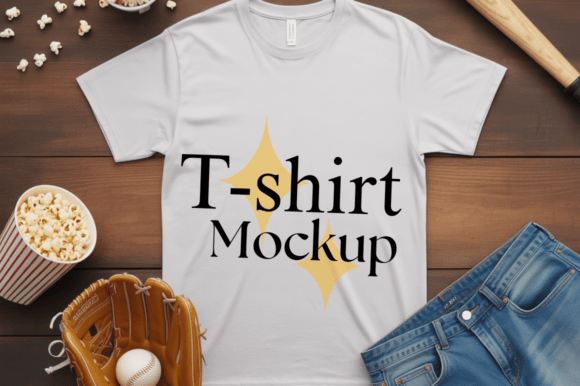 White Sport T-Shirt Mockup